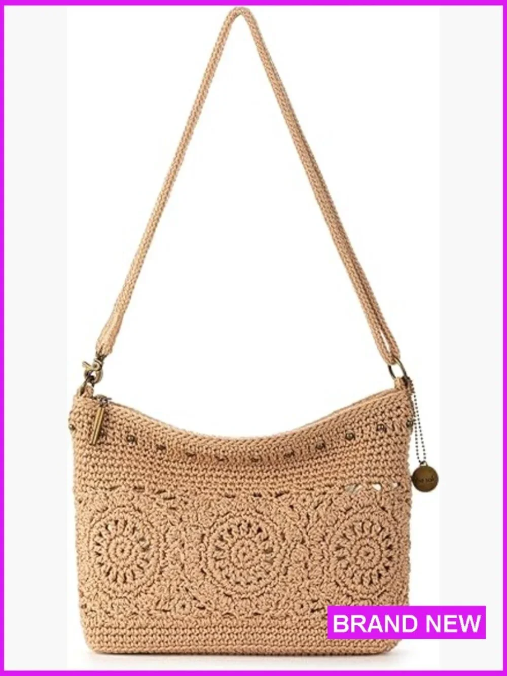 Convertible Crossbody Purse 3-in-1 Handbag Crochet Leather Clutch Wristlet